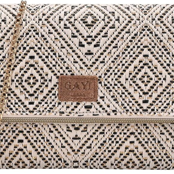 Woven Straw Clutch Purses for Women Crossbody Foldover Beach Bag Summer - Picture 1 of 6